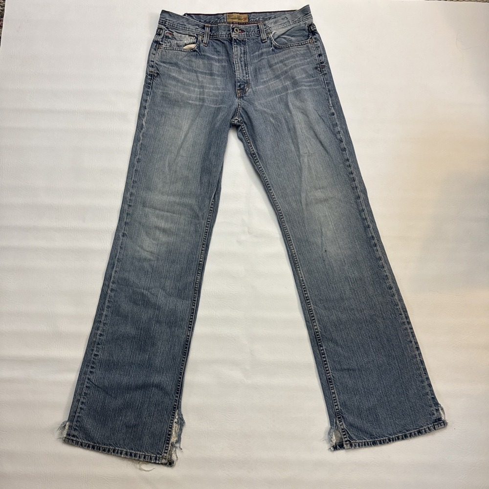 BKE Tyler Thick Stitch Boot Cut Jeans Men's True 34x34 Western Denim Vintage